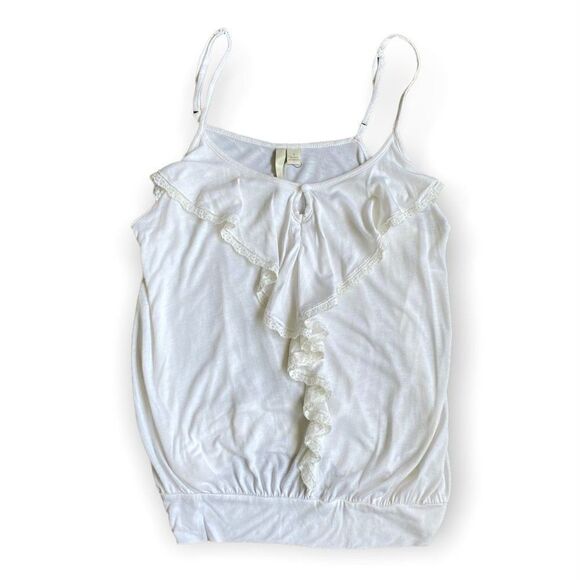 LC Lauren Conrad White Spaghetti Straps Tank Top SZ S NWT - Picture 1 of 8
